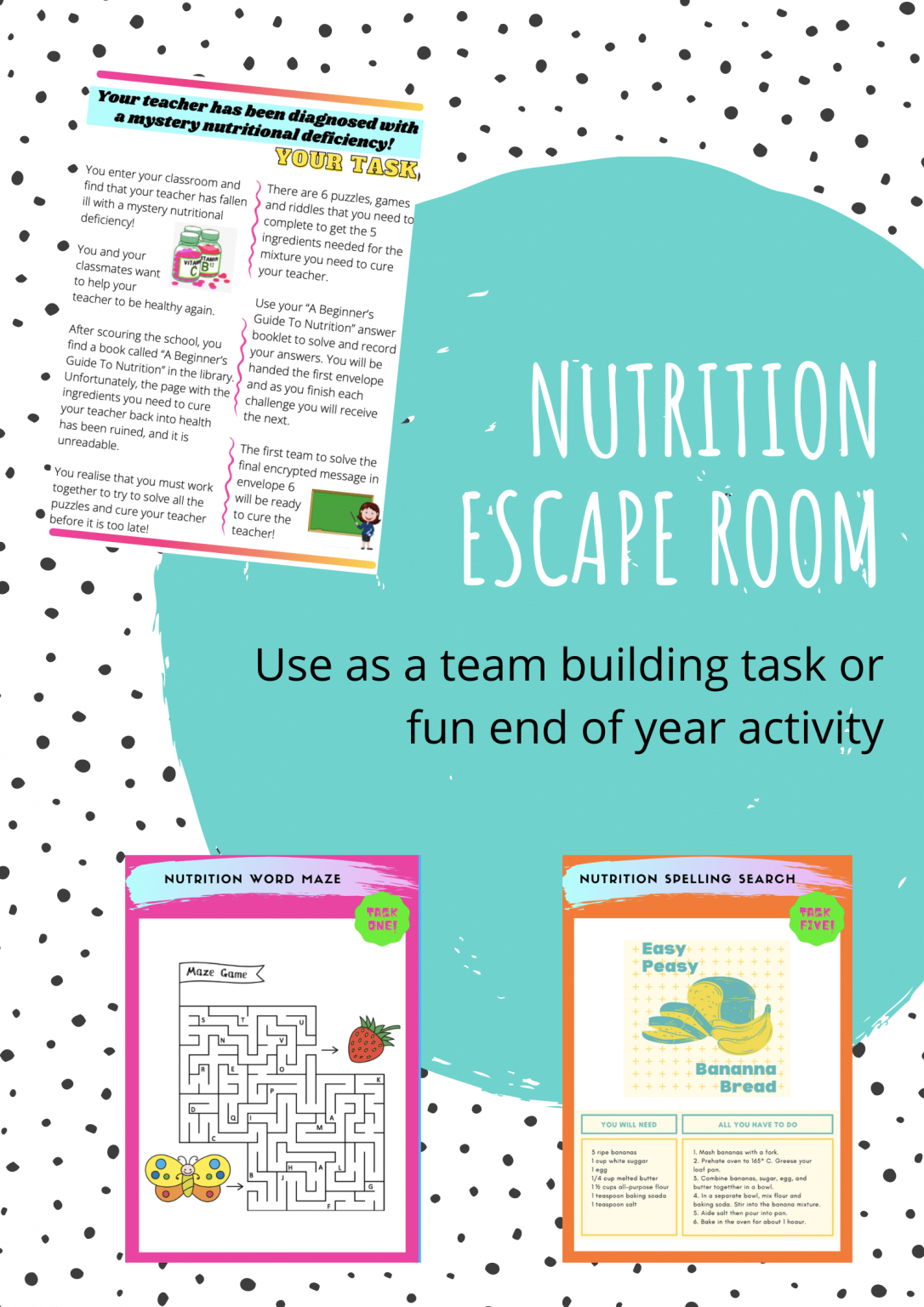 Nutrition Escape Room Teacher Professional Development