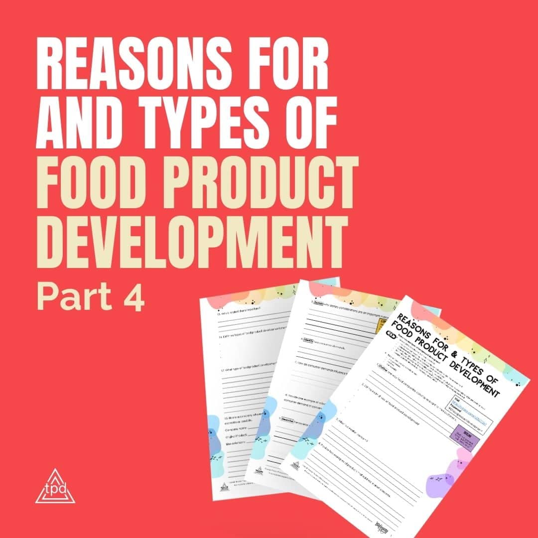 HSC Food Tech Reasons For and Types of Food Product Development Pt 4