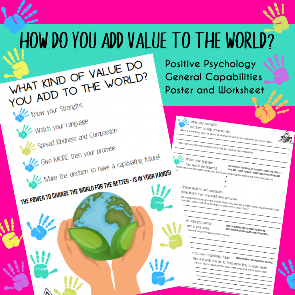 How Do You Add Value To The World? Activity - Teacher Professional ...