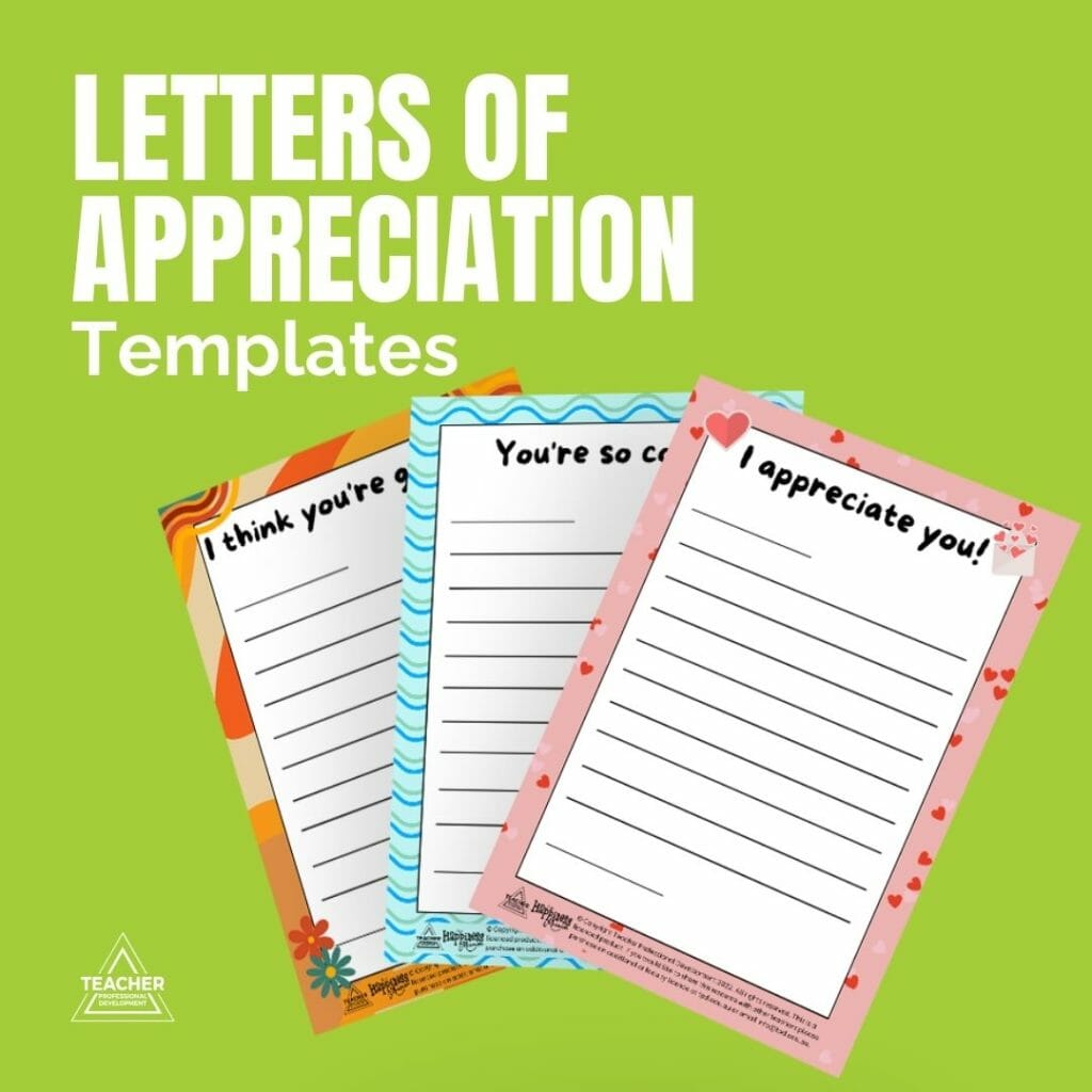Letters of Appreciation - Teacher Professional Development