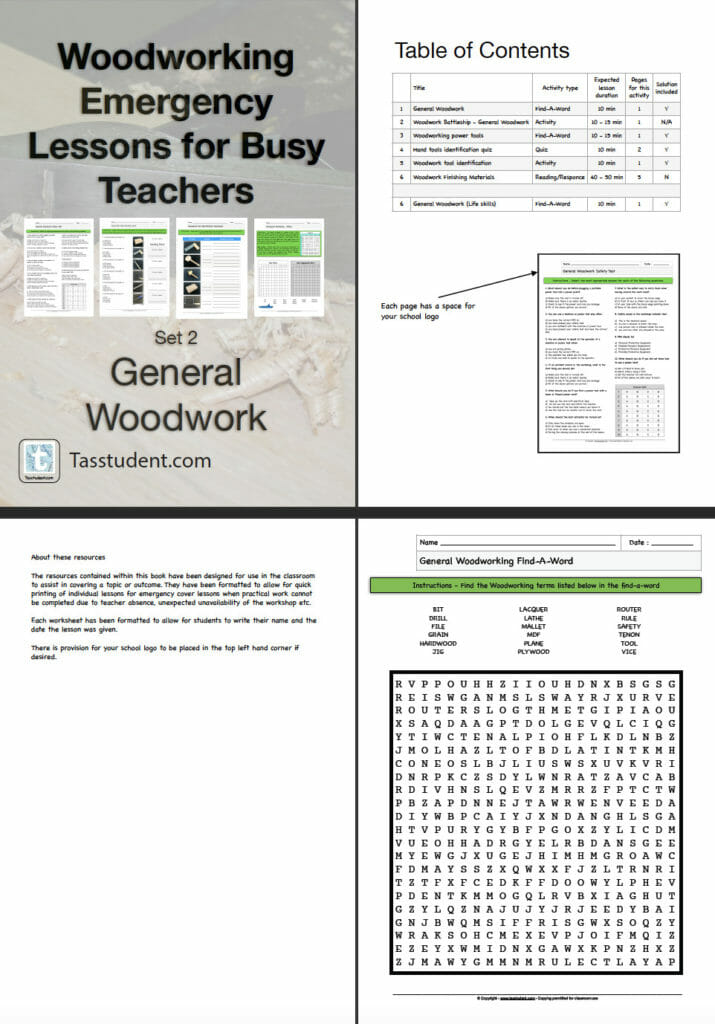Woodwork Lessons for Busy Teachers Set 2 - 