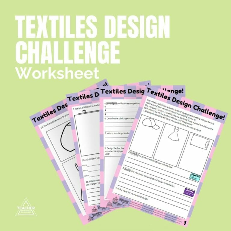 Textiles Design Task Textiles Design Challenge - Teacher Professional Development