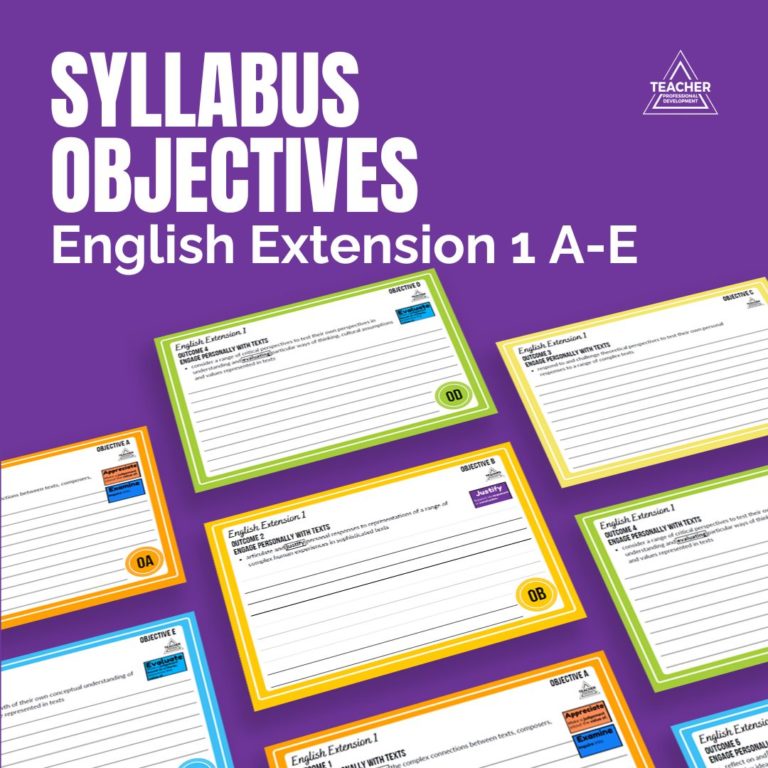 HSC English Extension Study Templates Teaching Resource
