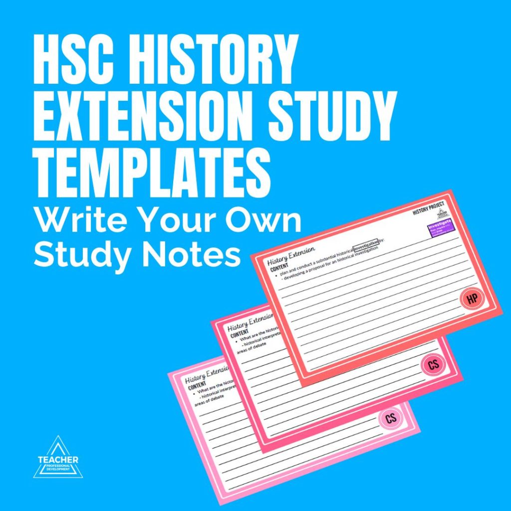 HSC History Extension Study Templates - Teaching Resource