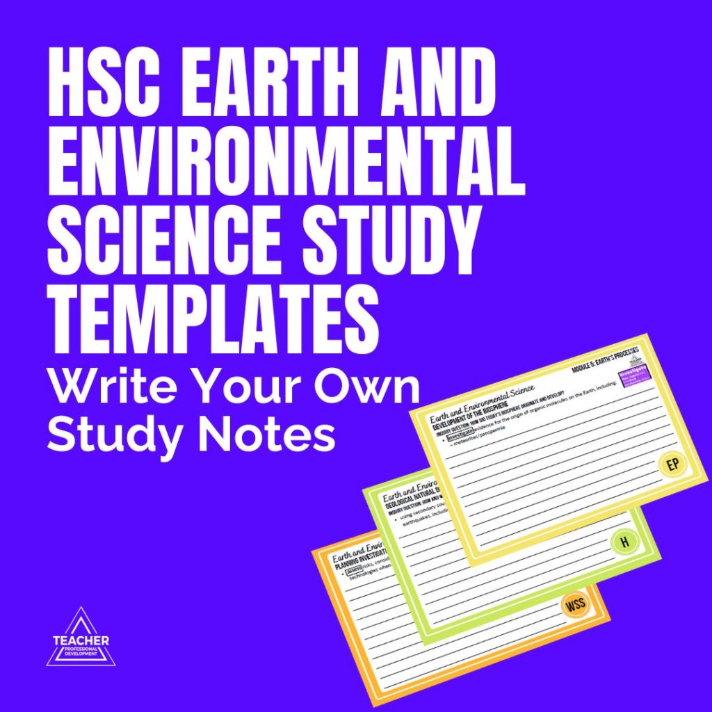 HSC Earth and Environmental Science Study Templates Resource