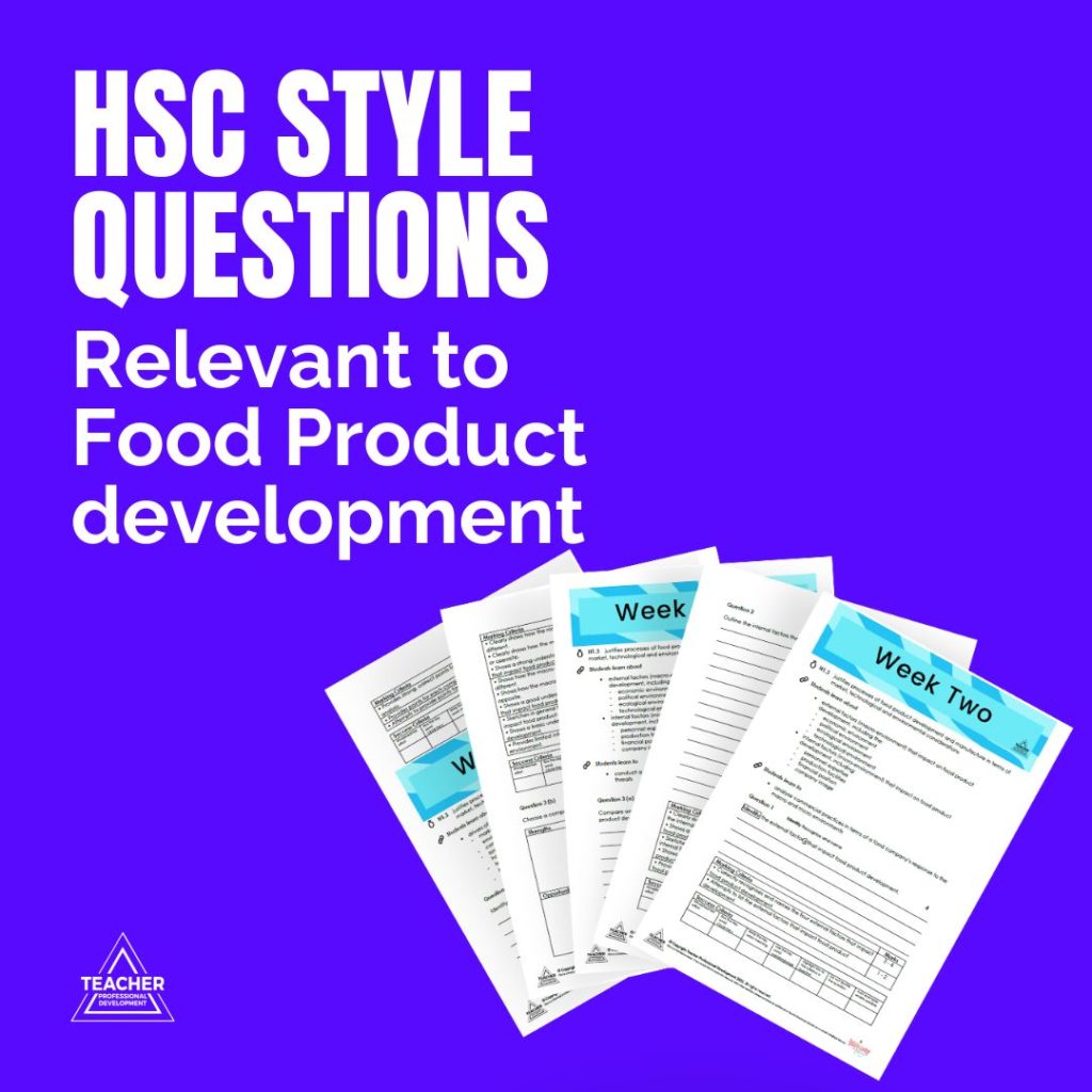 HSC Food Product Development Homework Book v.3 - Teaching Resources