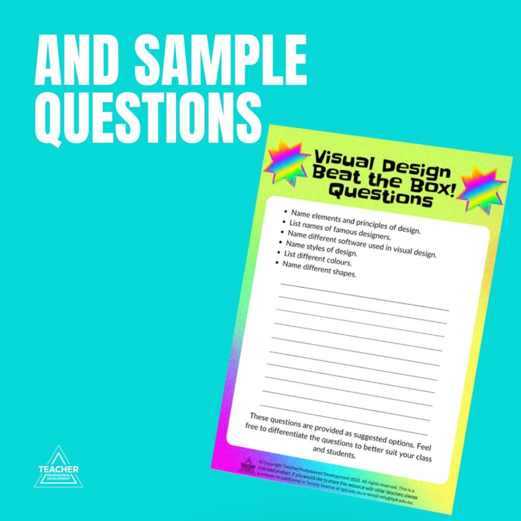 Visual Design Beat the Box - Teacher Resource Game