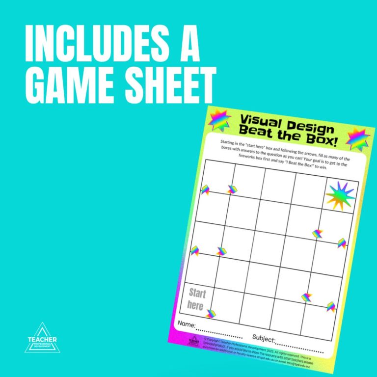 Visual Design Beat the Box - Teacher Resource Game
