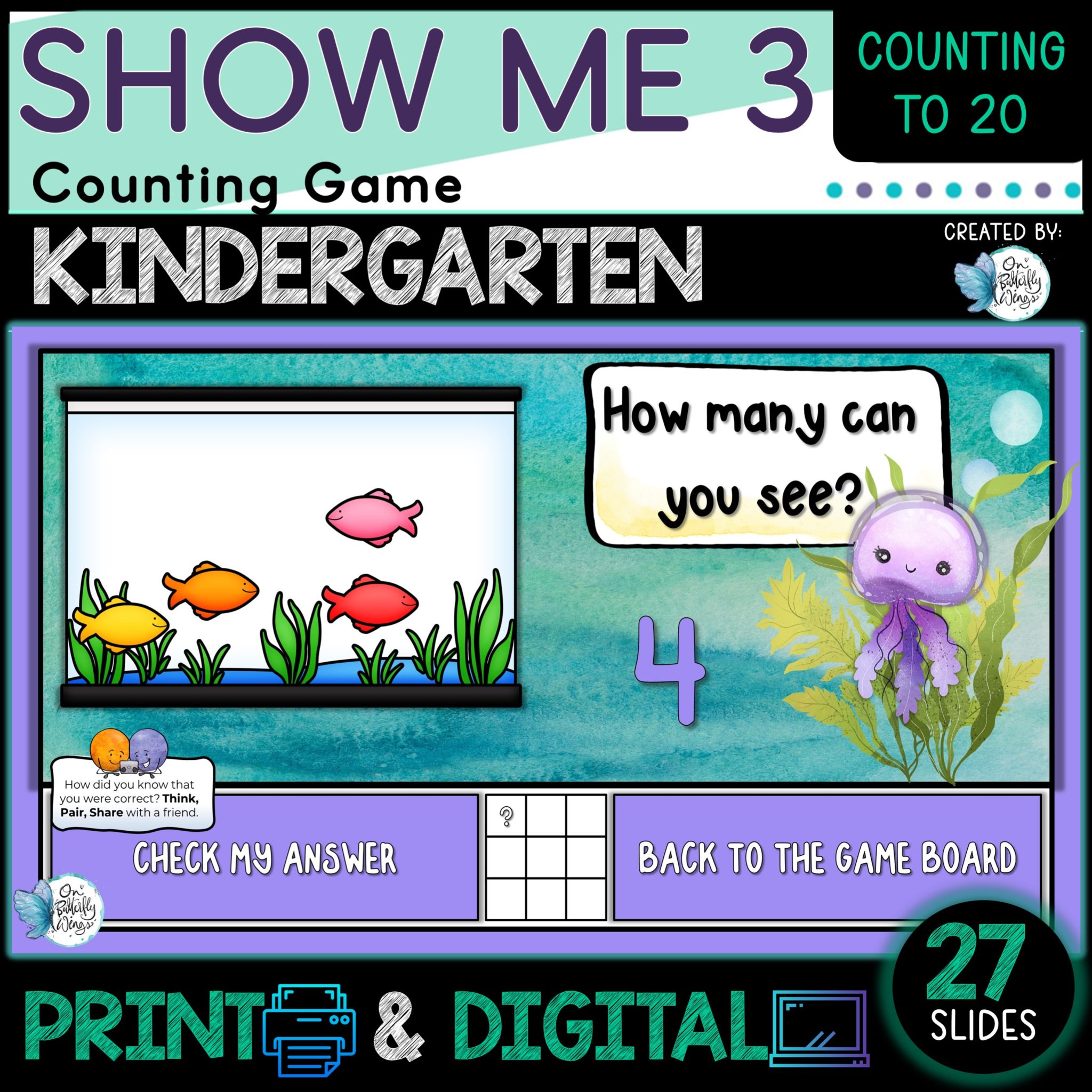 Counting to 20 PowerPoint Game Kindergarten - Teacher Resource