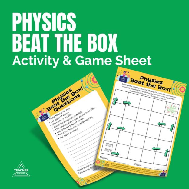 Pycics Game Physics Beat the Box - Teacher Resource Game