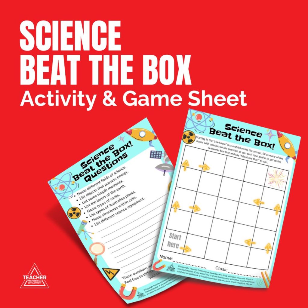 Science Beat the Box Teacher Resource Game