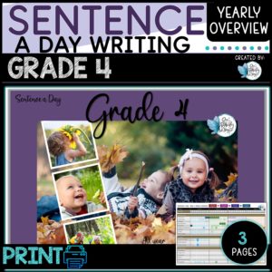 Sentence Writing Grade 4 Yearly Overview