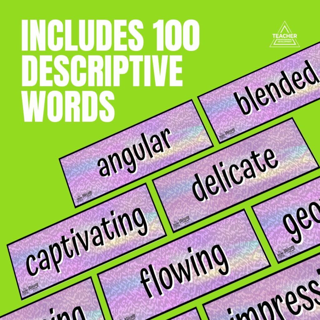 Visual Design Descriptive Word Wall Teaching Resource