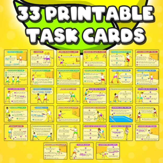 Striking & hitting skills - Printable task cards for PE and sport ...