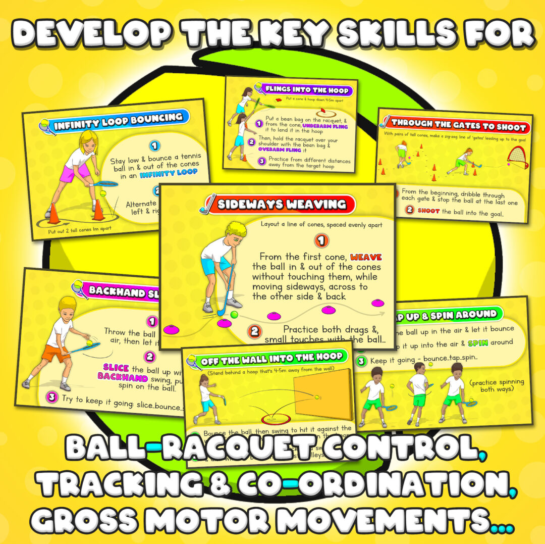 Striking & hitting skills - Printable task cards for PE and sport ...