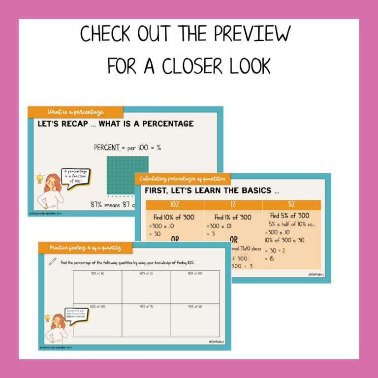 Percentage Lesson Project Percent of a Number - PowerPoint and Lesson Plan - No-Prep - Teacher ...