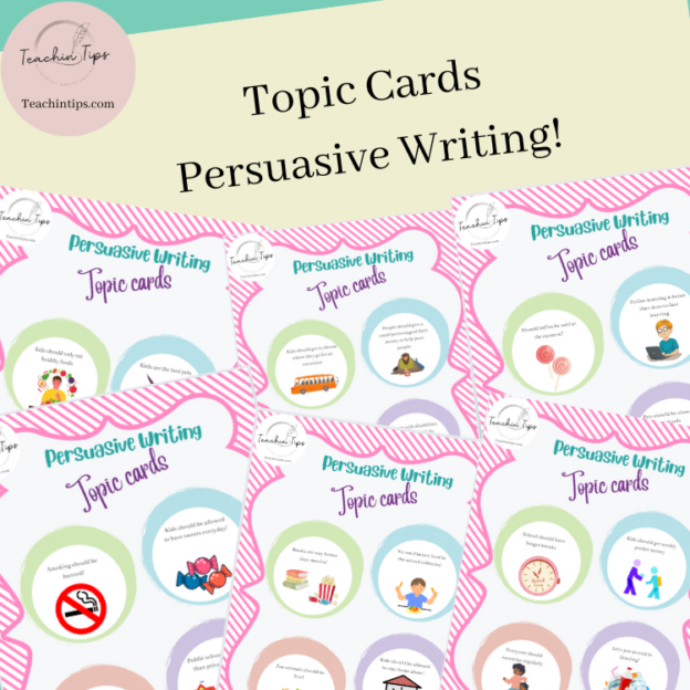 Persuasive Writing Topic Cards | Persuasive Writing Prompt Card Posters ...