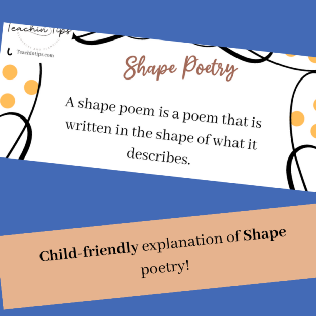 Shape Poetry Writing Poster | Structure & Sample of Shape Poetry ANCHOR ...
