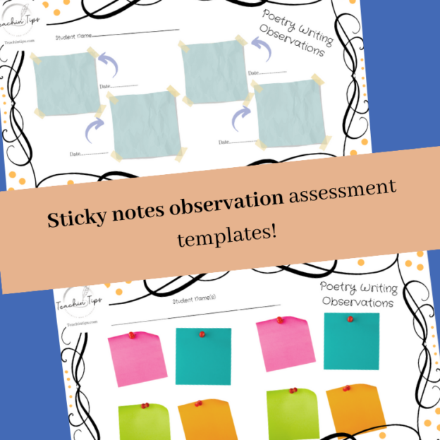 Poetry Writing Assessment Templates | Conference Observation Notes ...