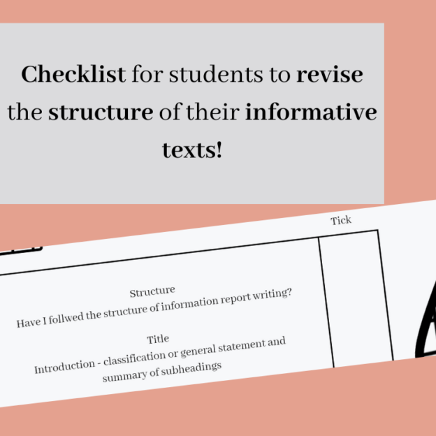 Informational Writing Revision Checklist | Revising Factual Texts ...