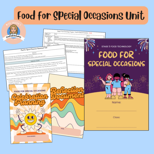 Food for Special Occasions Unit - EDITABLE - Teacher Professional ...