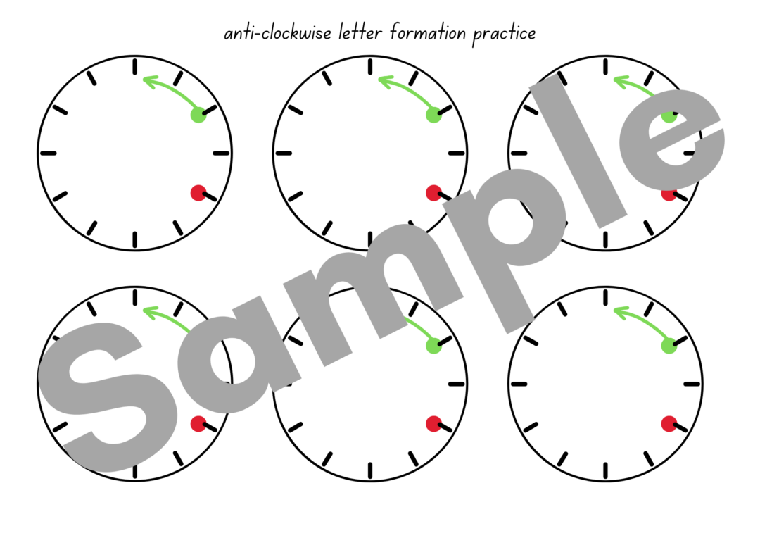 Clockwise Letters Anti-Clockwise Letter Practice o, c, a, d, g, q - Teacher Professional ...