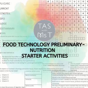 Preliminary Food Technology_Nutrition Starter Activities