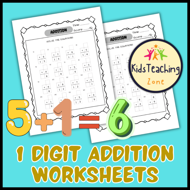 One Digit Addition Worksheets - single digit To Master Math Addition ...