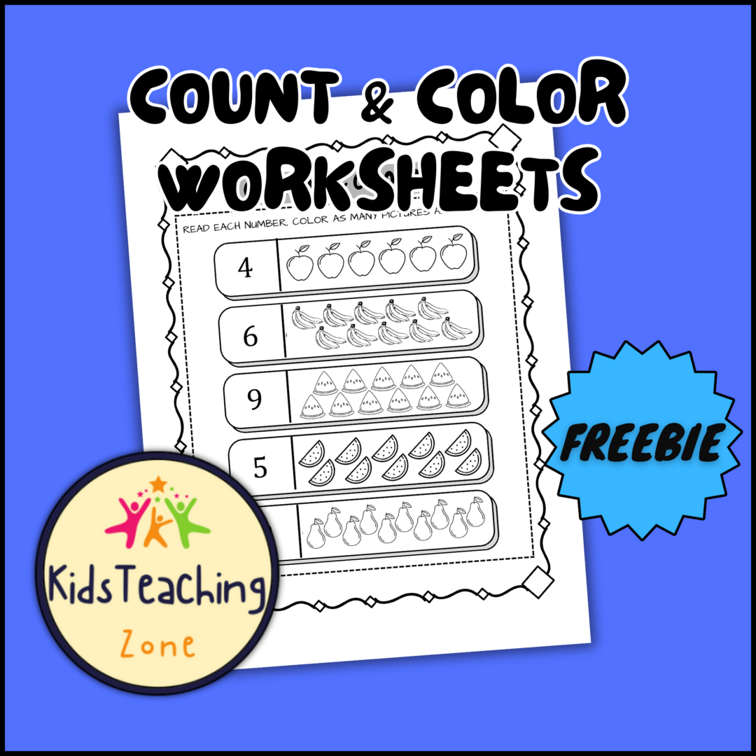 Count And Color Worksheets | Coloring Pictures by Counting Numbers ...