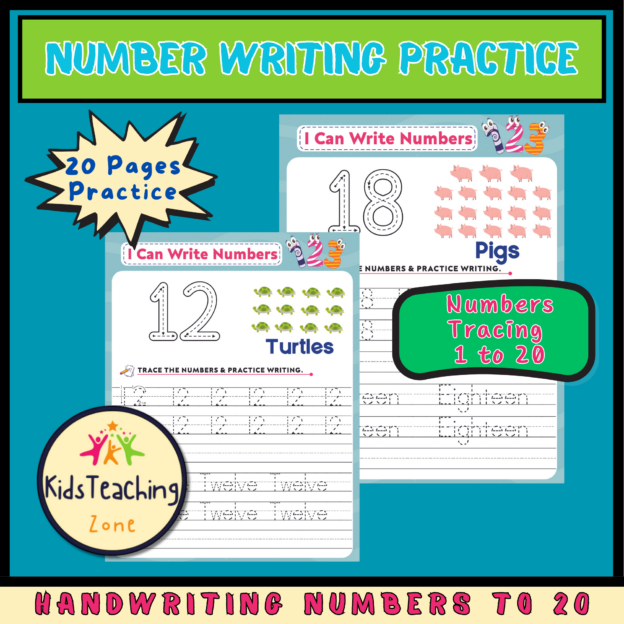 Number Writing Practice - Handwriting Numbers 1 To 20 - Teacher ...