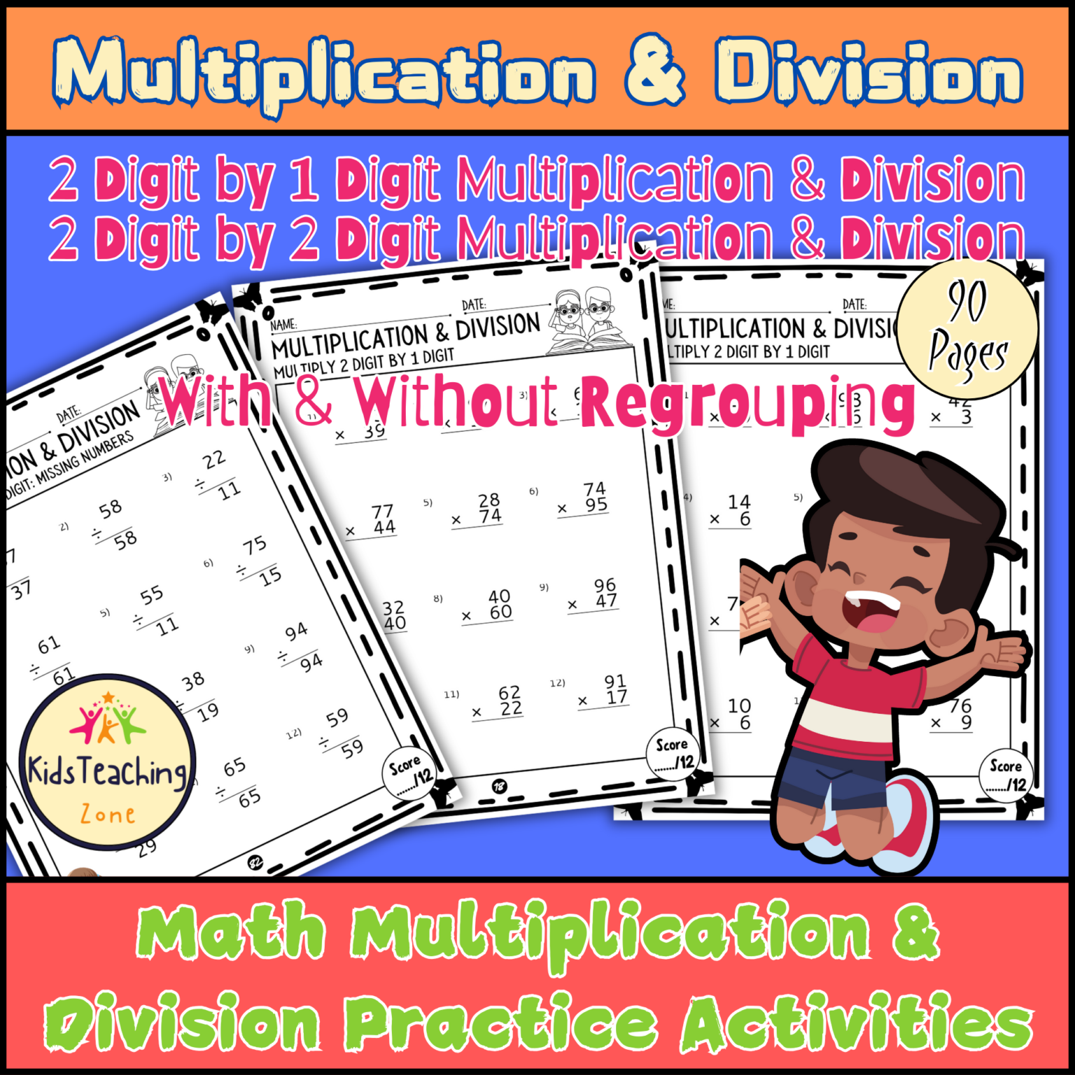 [multiplication and division] - [kidsteachingzone Double Digit ...