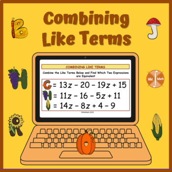 Combining Like Terms - Find Equivalent Expressions - Teacher 