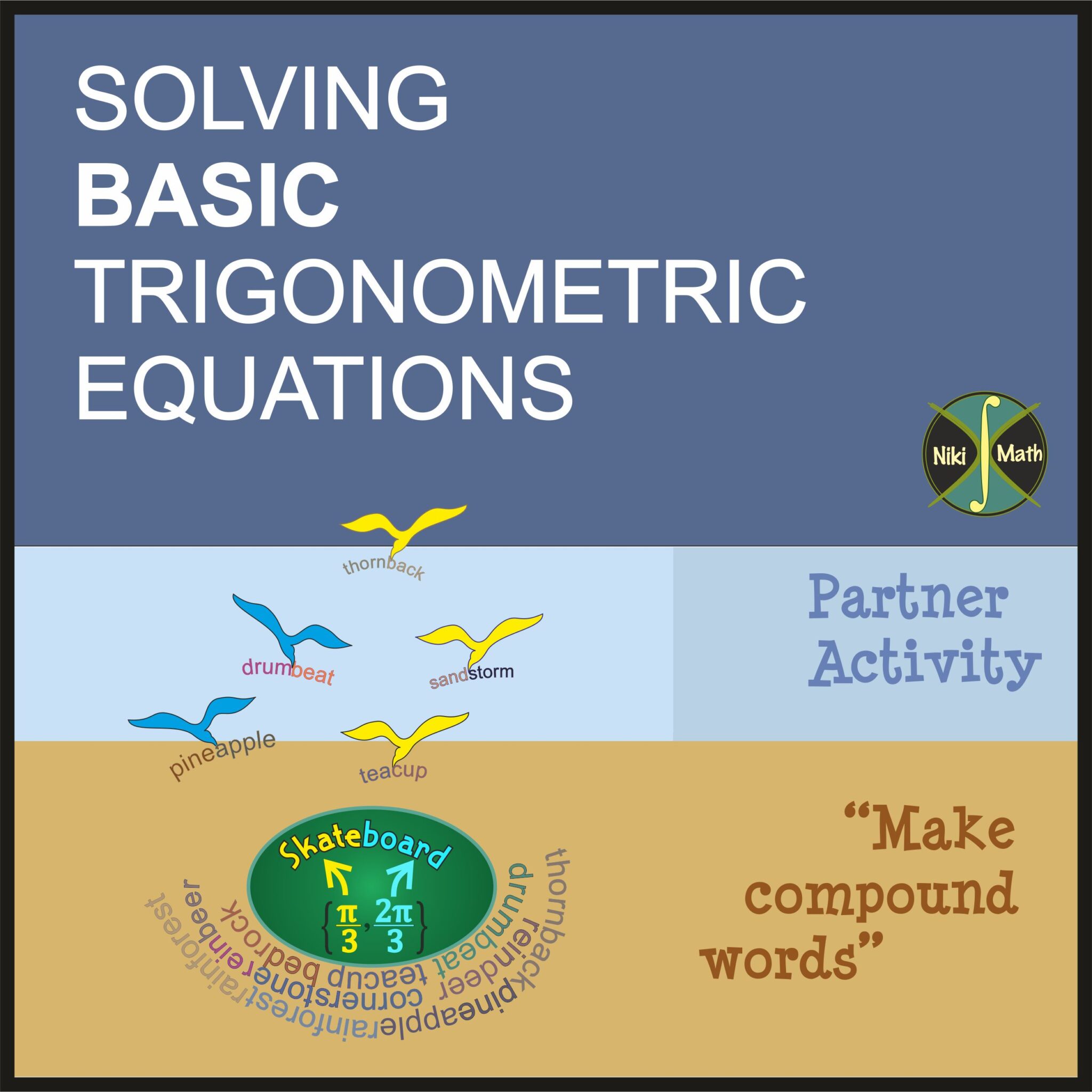 Solving BASIC Trigonometric Equations - Partner Activity "Make Compound ...