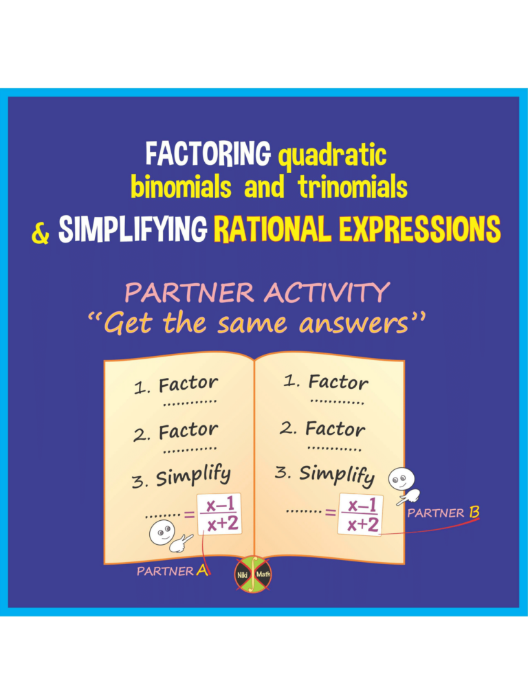 Same Answer Simplifying Rational Expressions - Partner Activity