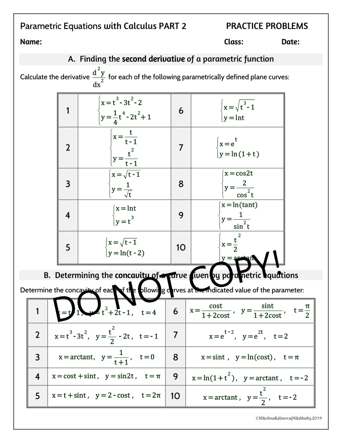 Parametric Equations with Calculus - 32 Problems Part 2 - Full ...
