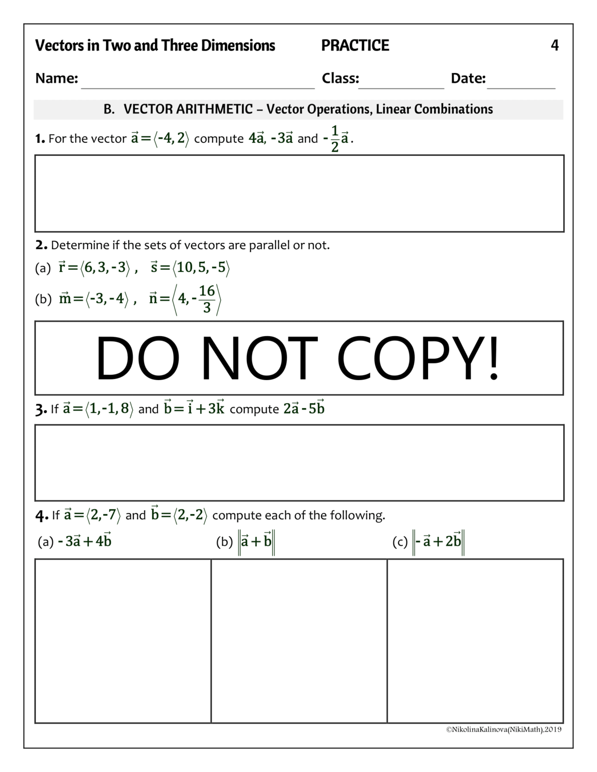 Vectors in 2 & 3 D (Basic Concepts & Vector Arithmetic) - Practice ...