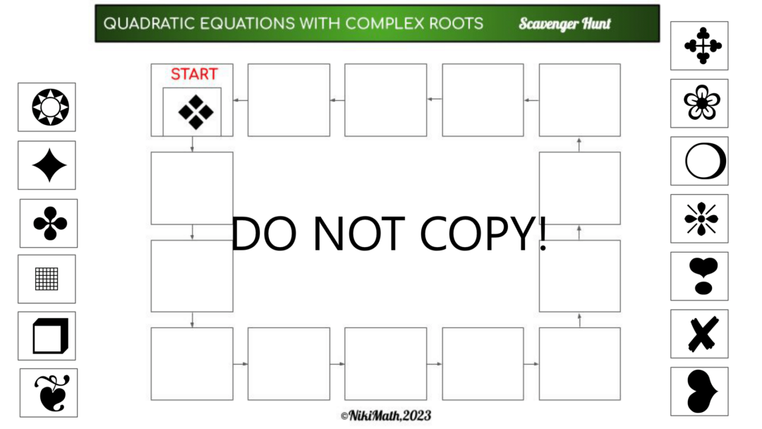 Quadratic Equations with Complex Solutions - Digital Scavenger Hunt ...