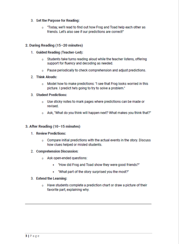 Guided Reading Lesson Plan & Activities for Grade 2 - Teacher ...