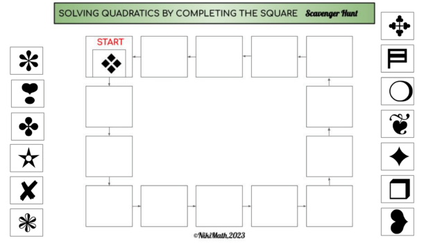 Solving Quadratics by Completing the Square - Digital Scavenger Hunt ...