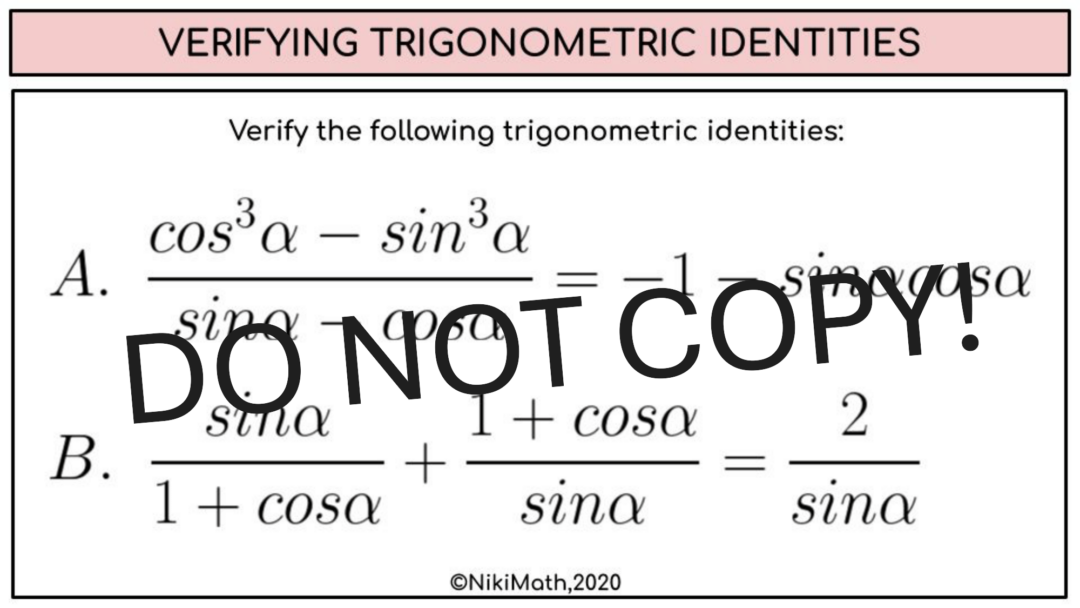 Verifying Trig Ids Verifying Trigonometric Identities - 10 challenging problems + full ...