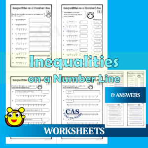 Grades 6 to 8 Algebra-Inequalities on a Number Line