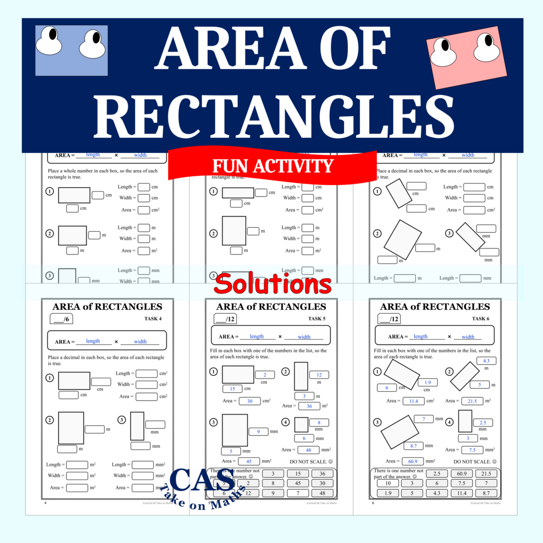 Area of Rectangles Fun Activity - Teacher Professional Development
