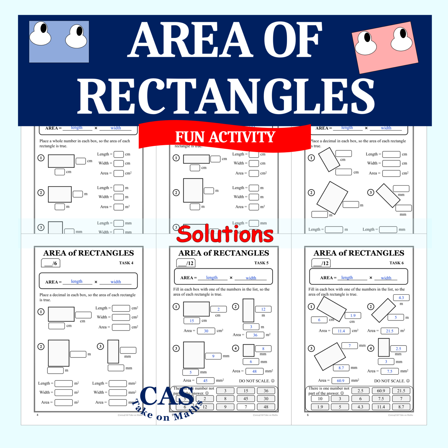 Area of Rectangles Fun Activity - Teacher Professional Development