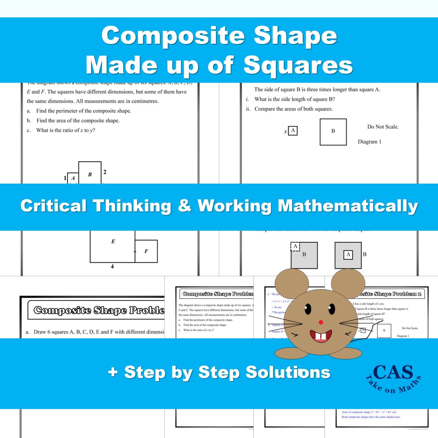 Composite Shape Made up of Squares-Critical thinking Activity-Math ...