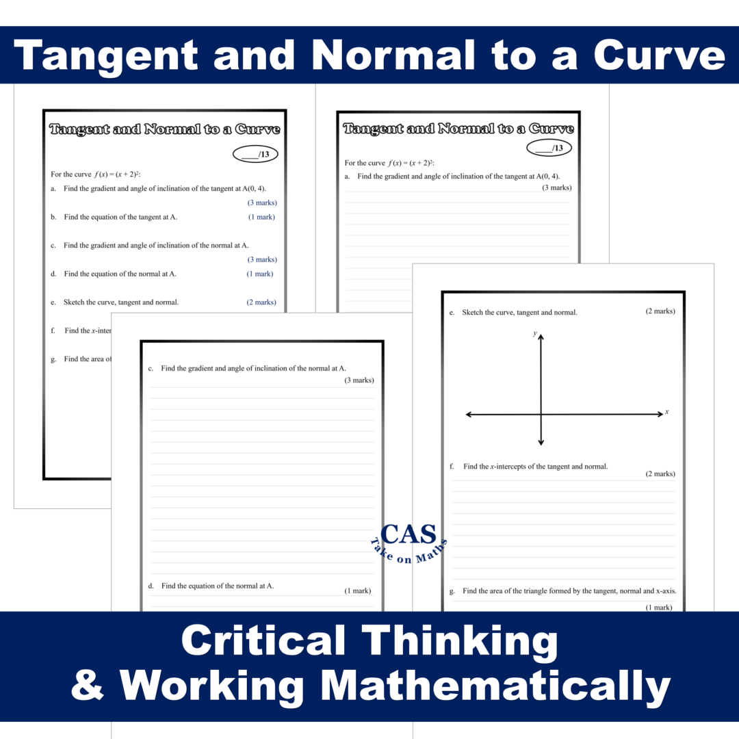 Normal Line Calculus Worksheet Differential Calculus -The Equation of Tangent and Normal to a Curve