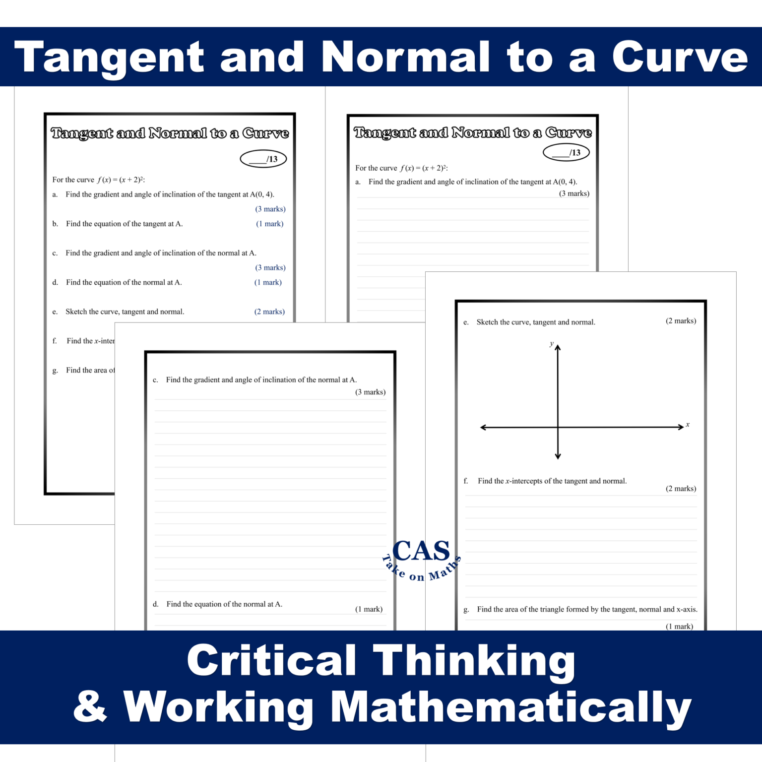 Differential Calculus -The Equation of Tangent and Normal to a Curve