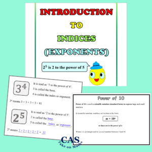 Year 6 to 8 Introduction to Indices Lesson