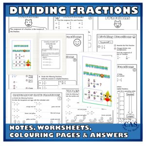 Year 5 to 8 Fractions - Dividing Fractions Workbook