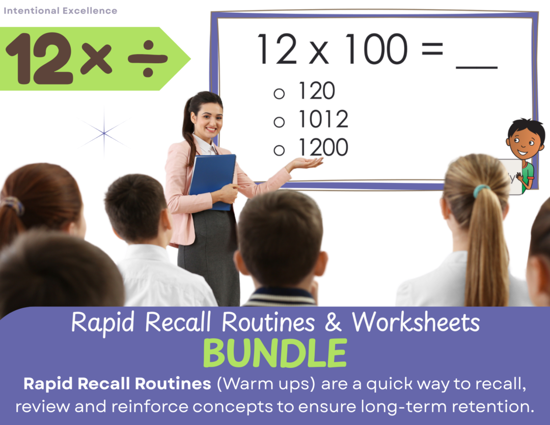 12 Times Tables Basic Multiplication Division Facts WARM UP Worksheets ...