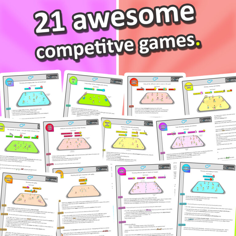 PE Team Games - 21 Physical education sport activities (for grades 3-6 ...